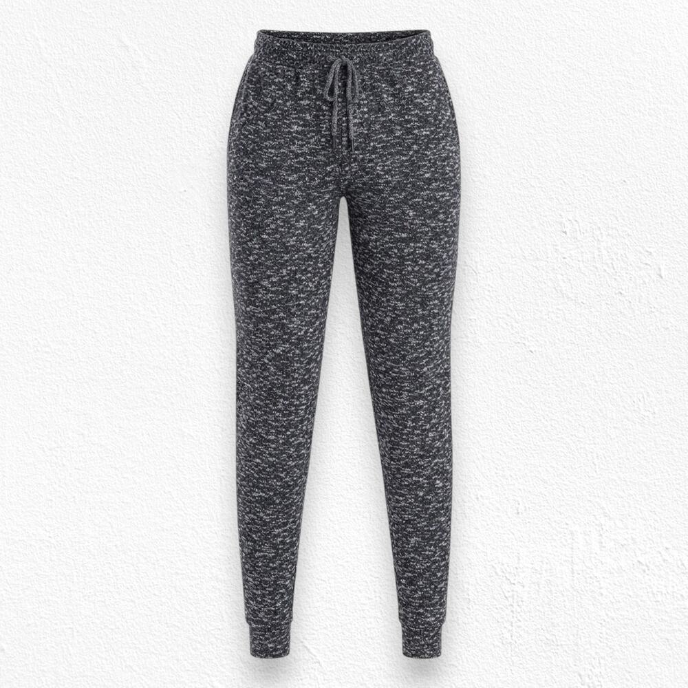 MOTH Anthropologie Gray Black Speckled Wool Blend Knit Jogger Pants Size Small